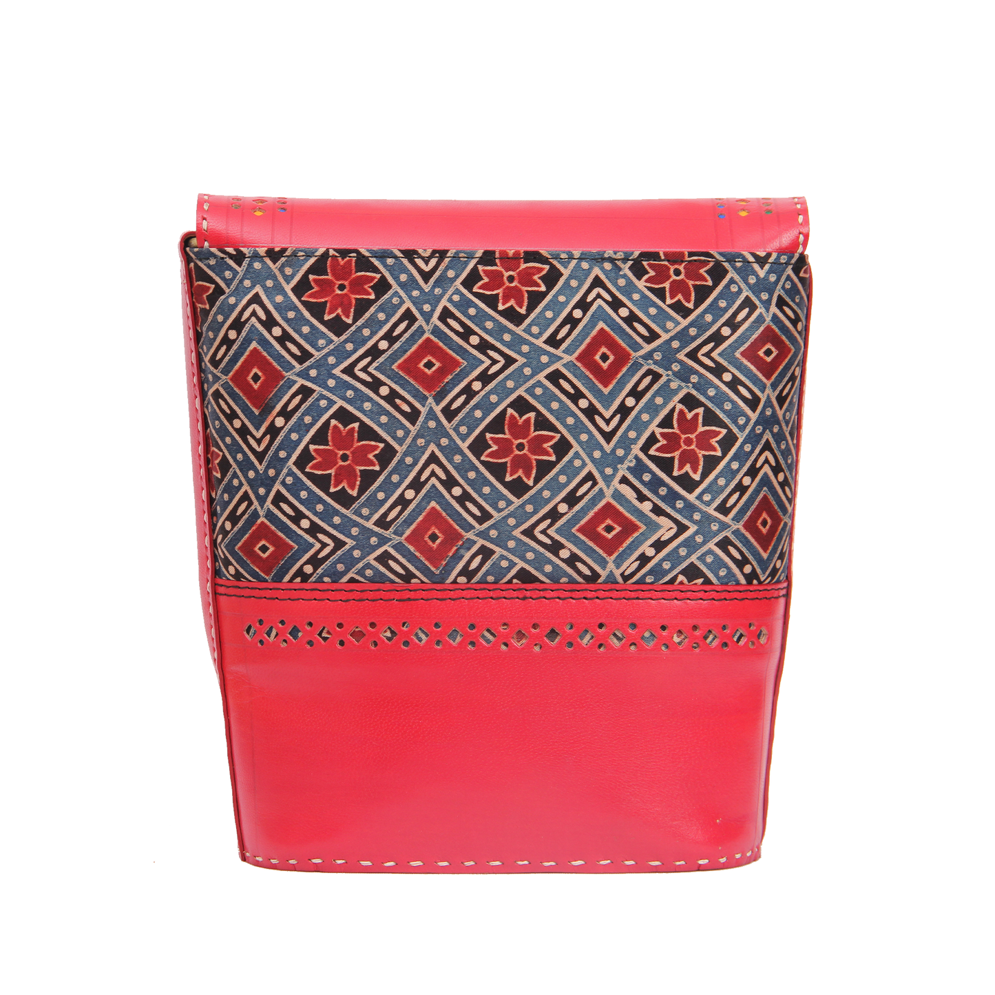 Chilli Red Leather Art Sling Bag