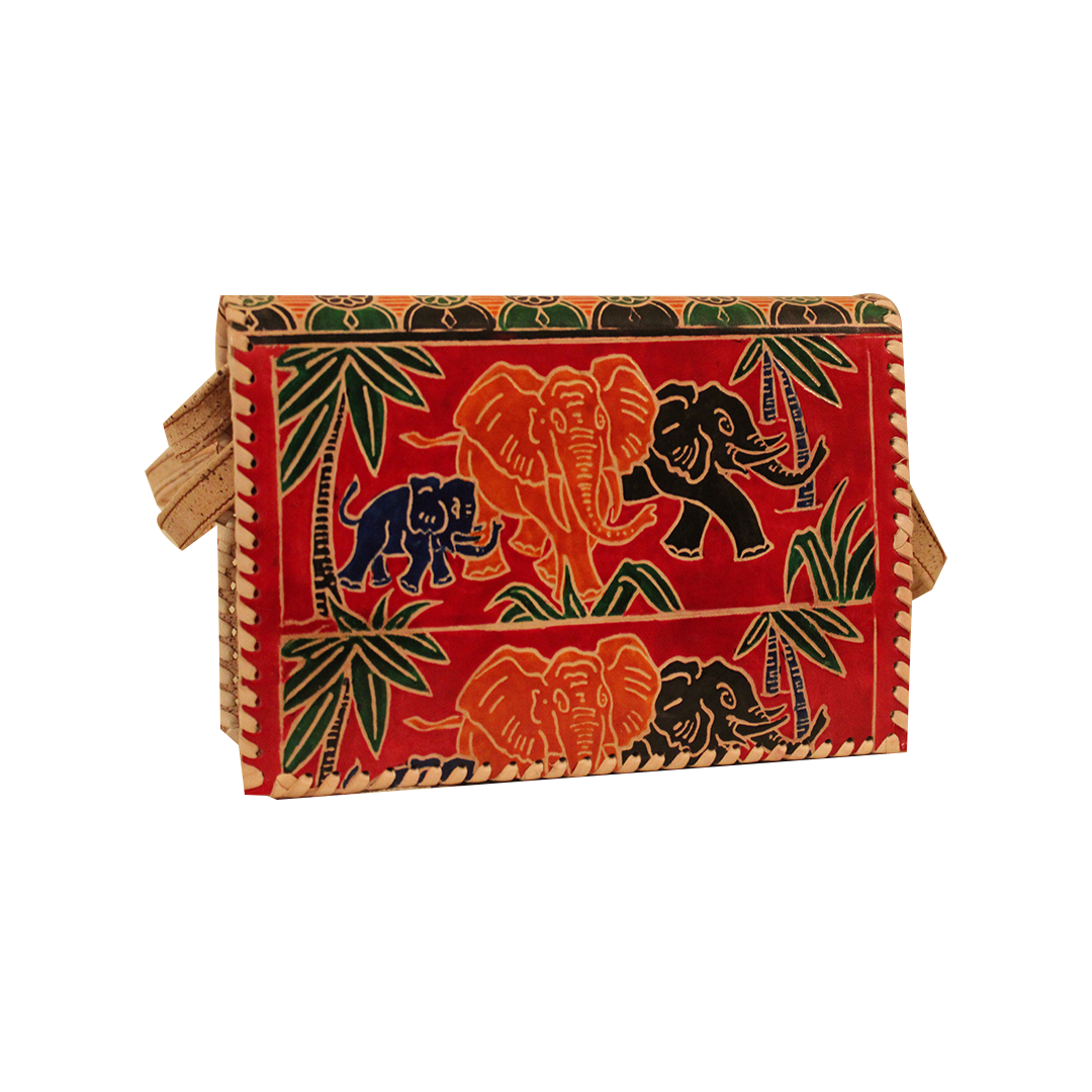 Mighty Elephants Book Sling Hand Embossed
