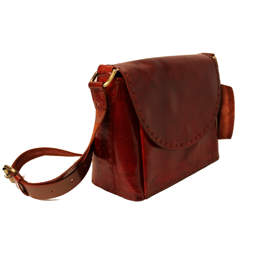 Rusty Red Classic Box - Leather Sling Bag