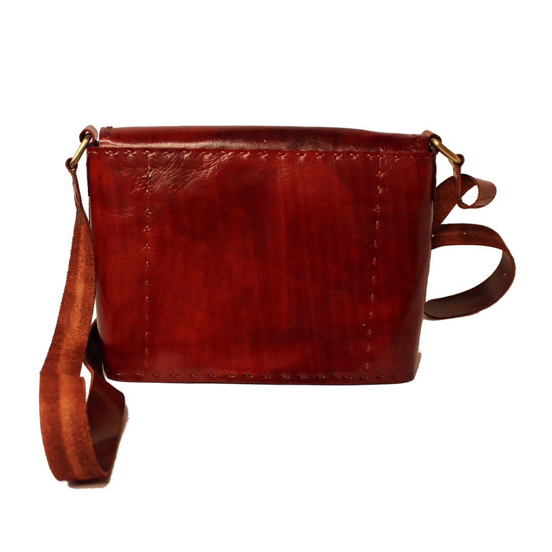 Rusty Red Classic Box - Leather Sling Bag