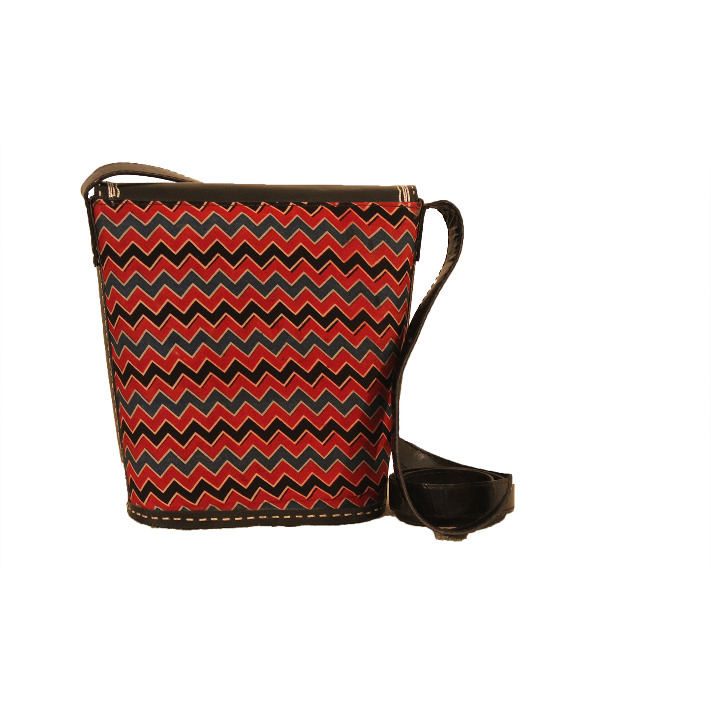 Fiery wave Leather Bucket Bag