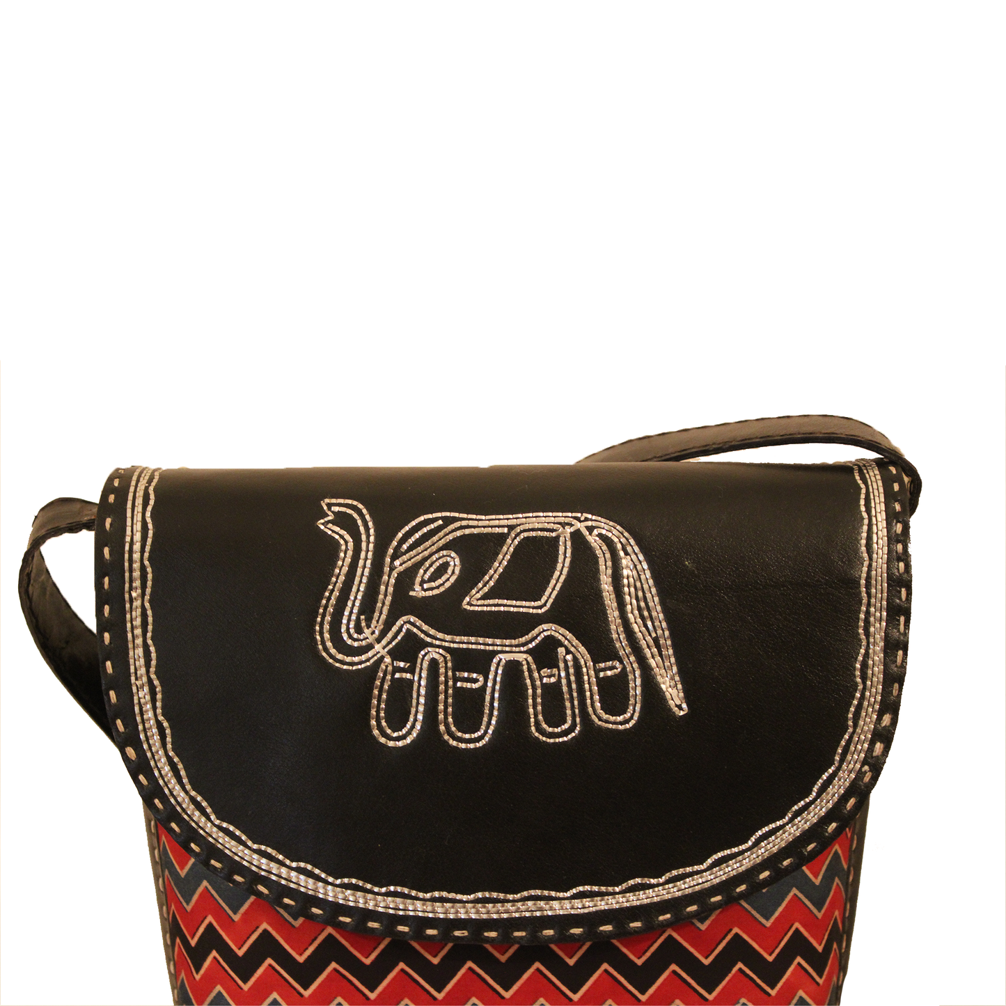 Fiery wave Leather Bucket Bag
