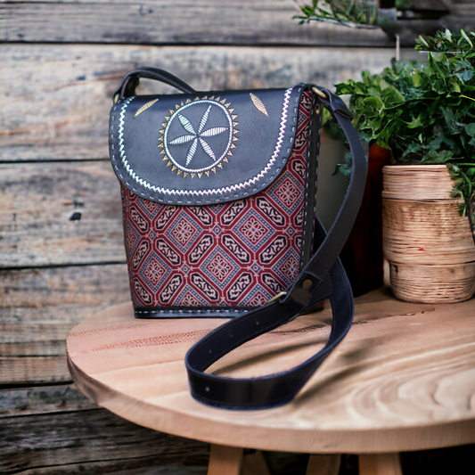 Utsav Leather Bucket Bag