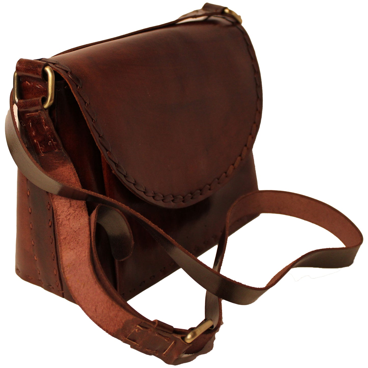 Cherry Brown Classic Box - Leather Sling Bag