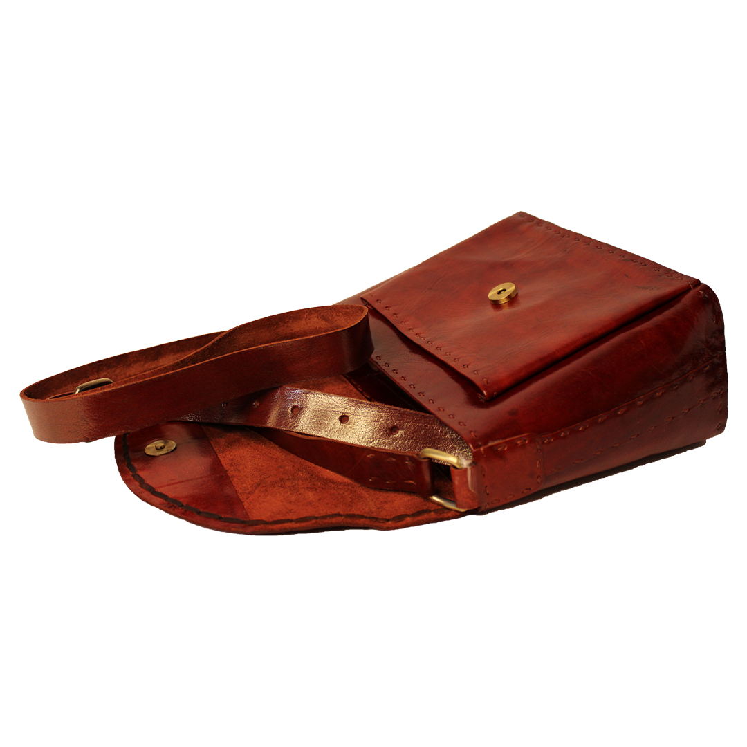 Rusty Red Classic Box - Leather Sling Bag
