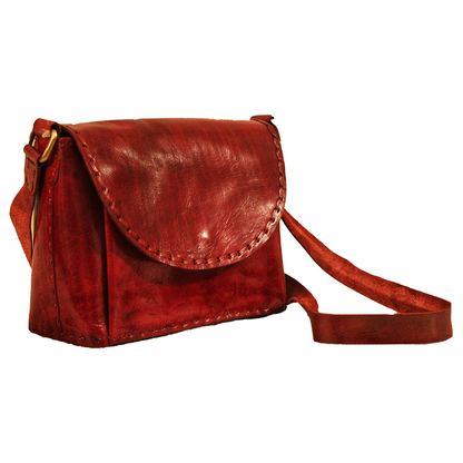 Rusty Red Classic Box - Leather Sling Bag