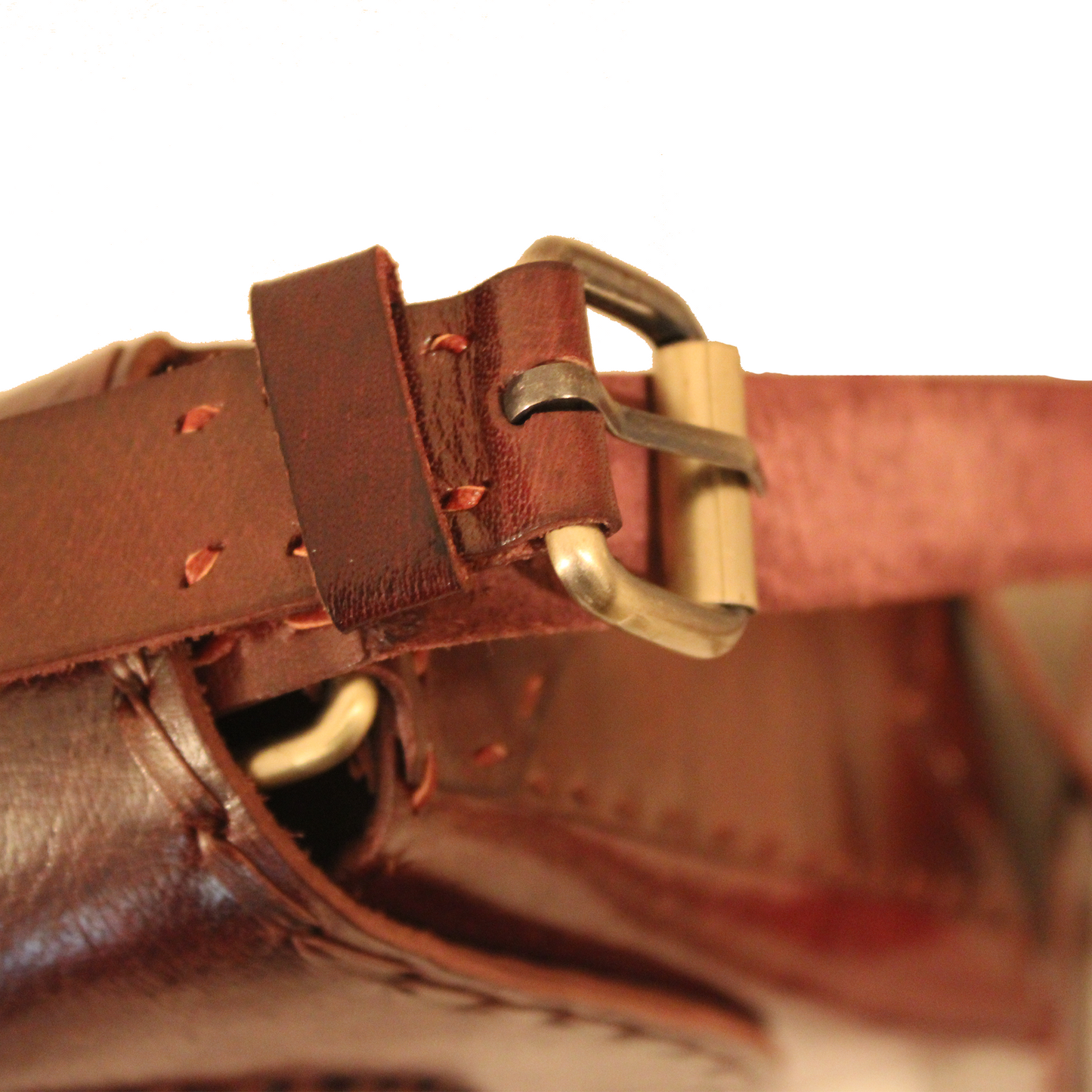 Woody Brown Hand embroidered Classic Saddle Sling Bag