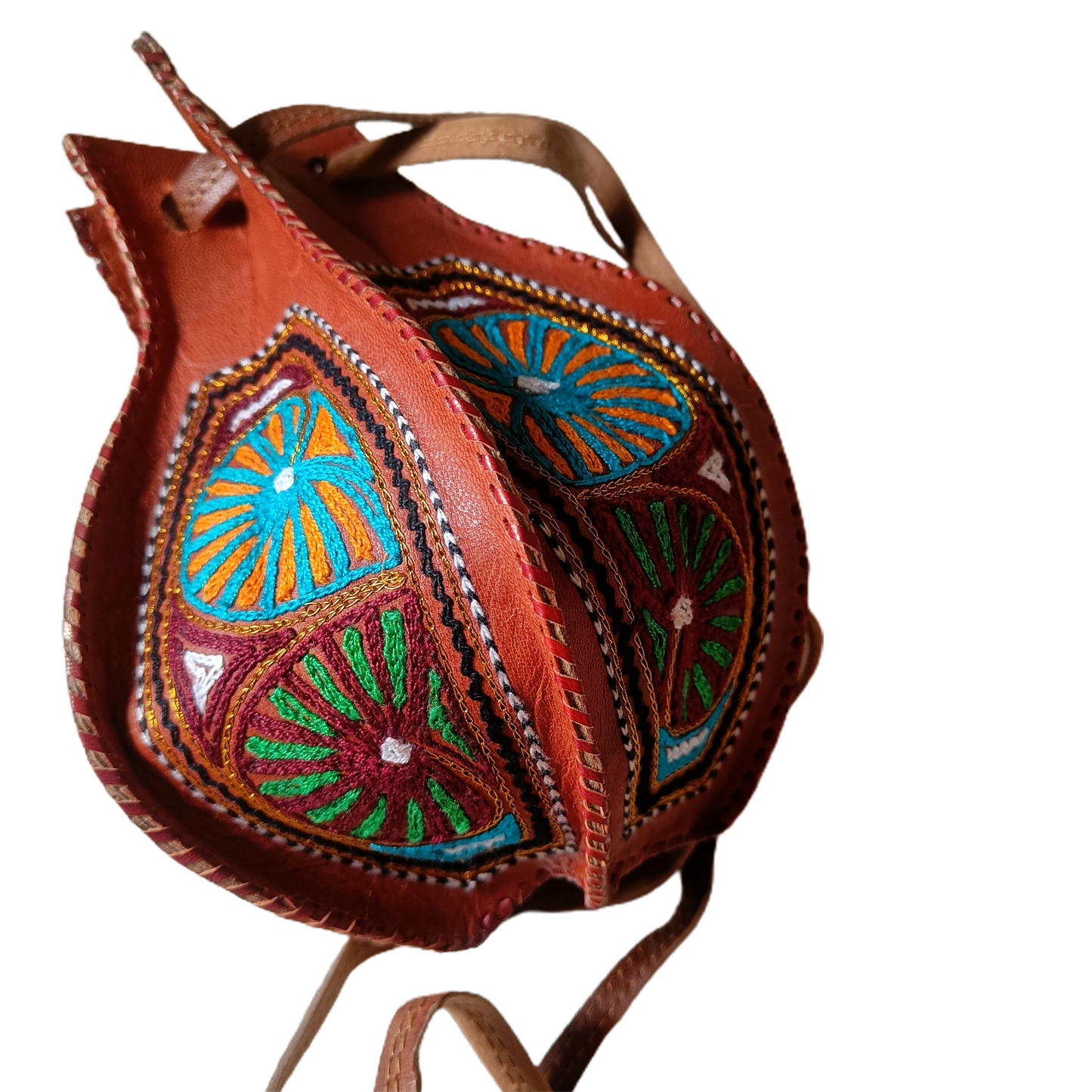 Embroidered Leather Potlis