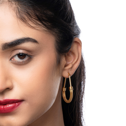 Anti-tarnish Gold Plated Loop Hoop Earrings